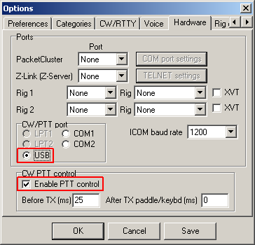 zLogでUSBIF4CWを使用するための設定